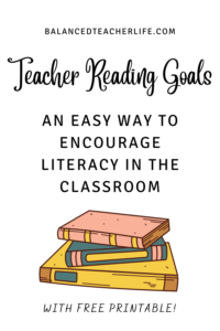 teacher reading goals